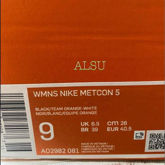 Nike Metcon 5 Black Yellow Women’s Sneakers - Picture 8 of 8